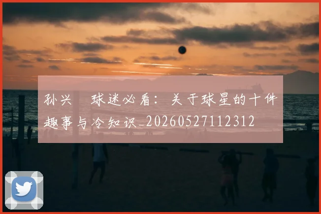 孙兴慜球迷必看:关于球星的十件趣事与冷知识_20260527112312